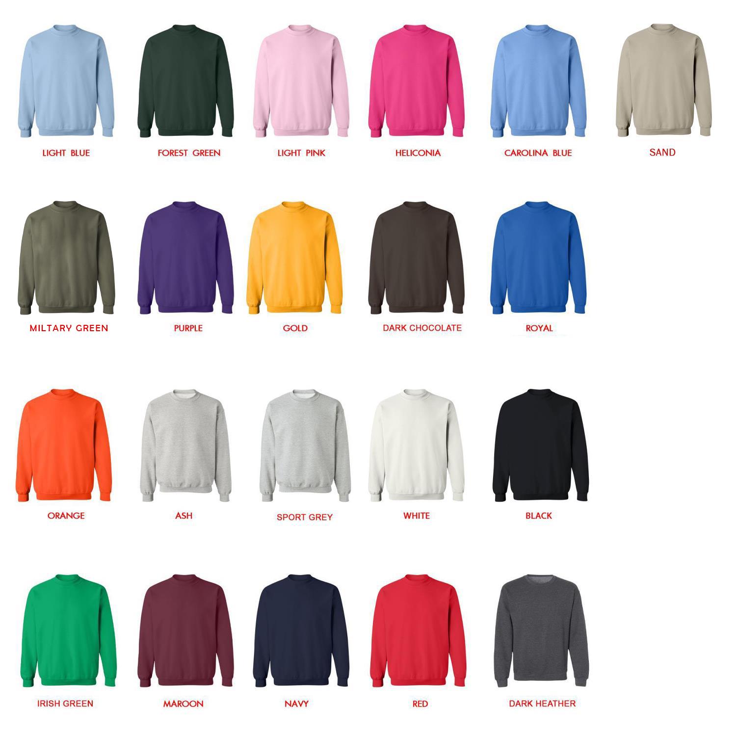 sweatshirt color chart - Noah Kahan UK Shop