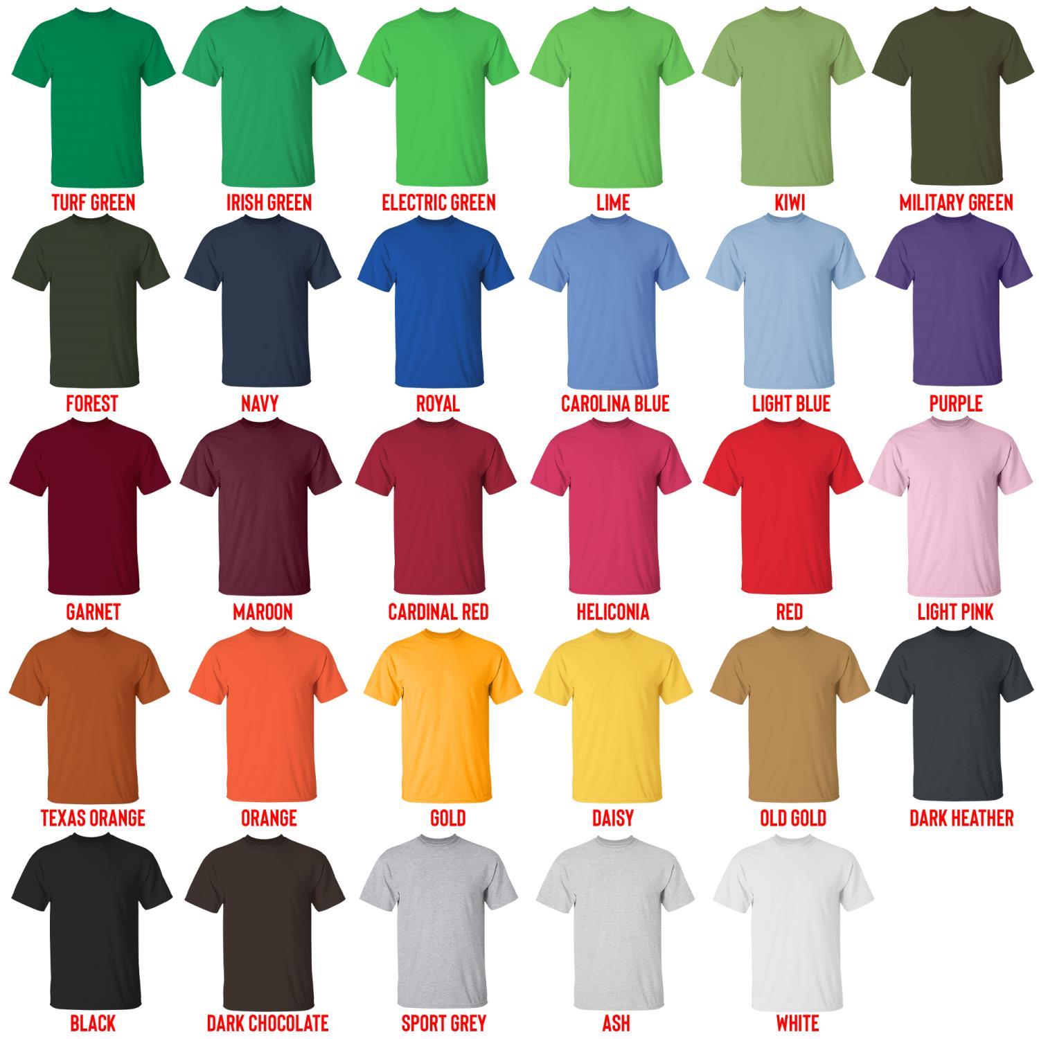 t shirt color chart - Noah Kahan UK Shop