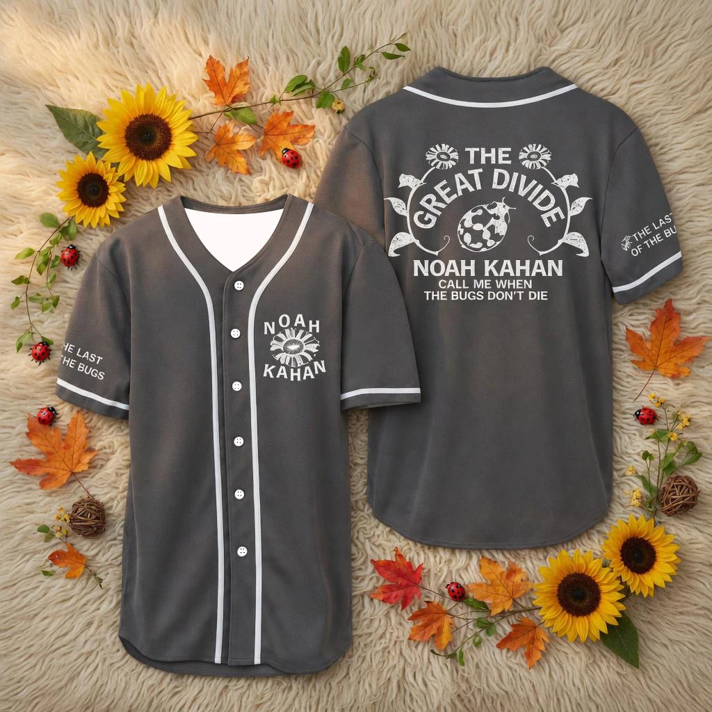 Noah Kahan The Divide Tour Black Baseball Jersey