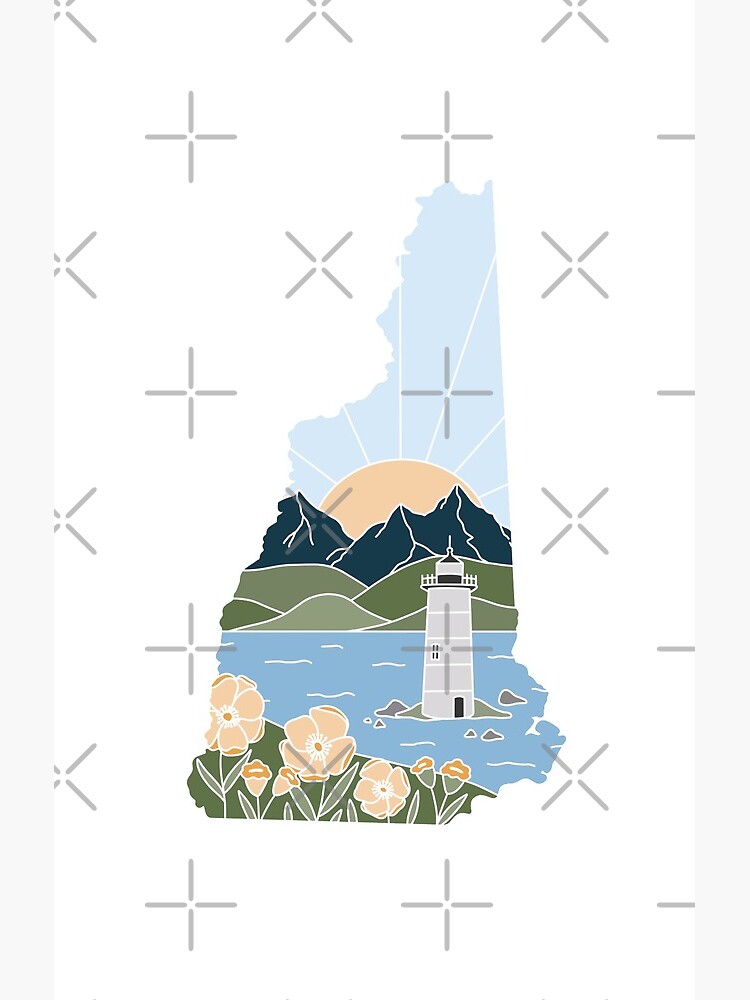 Noah Kahan New Hampshire Illustration Shower Curtain - Image 2