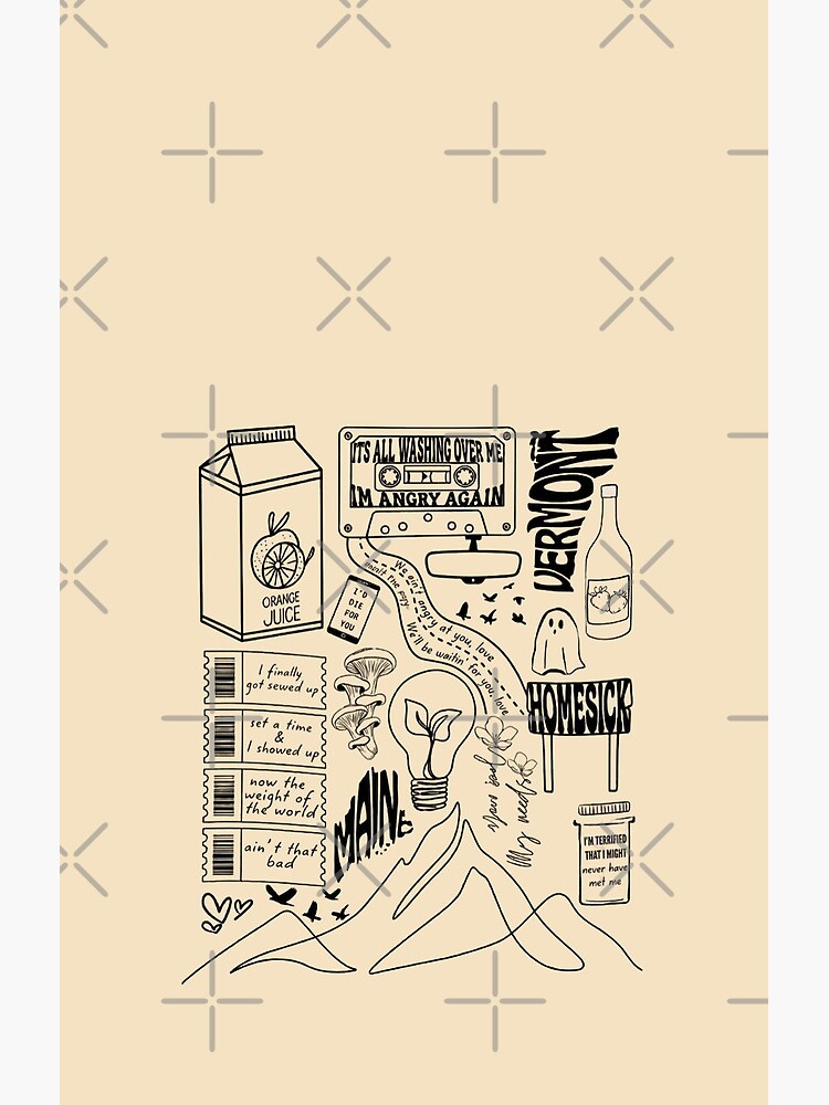 Noah Kahan Orange Juice Lyrics Shower Curtain - Image 2
