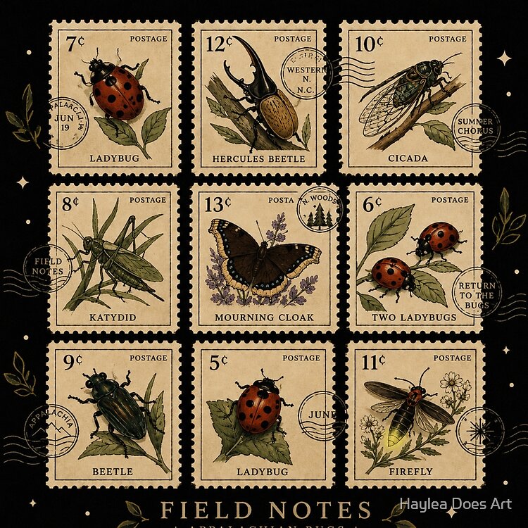 Noah Kahan Last Of The Bugs Stamp Tote Bag - Image 2