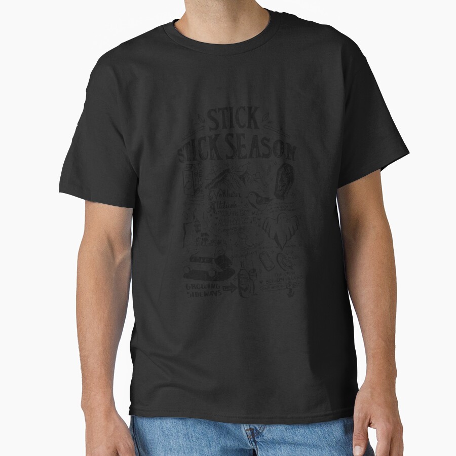 Noah Kahan Stick Season Typography T-shirt - Image 2