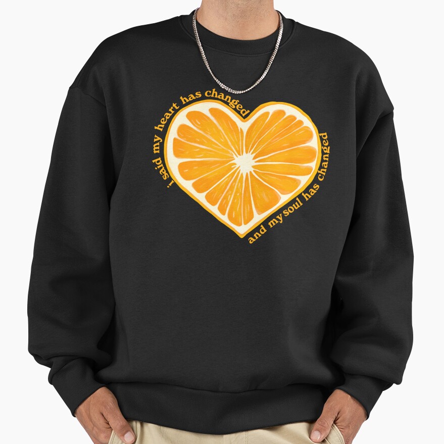 Noah Kahan Orange Juice Heart Sweatshirt - Image 2
