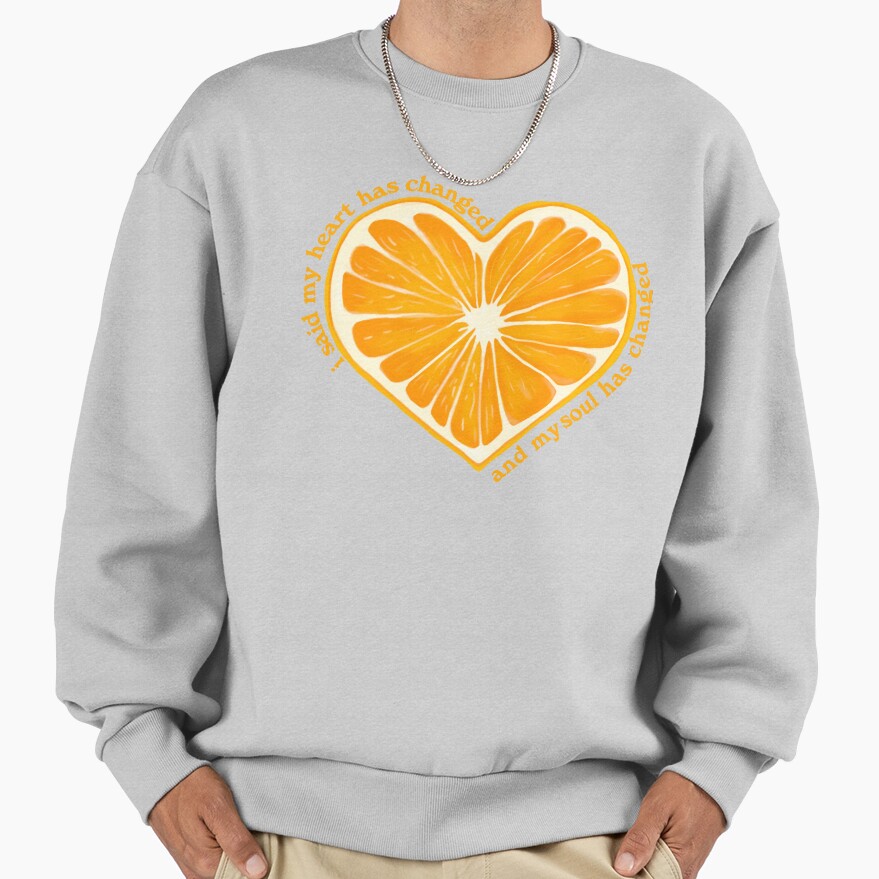 Noah Kahan Orange Juice Heart Sweatshirt - Image 4