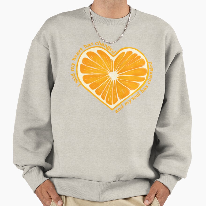 Noah Kahan Orange Juice Heart Sweatshirt - Image 3
