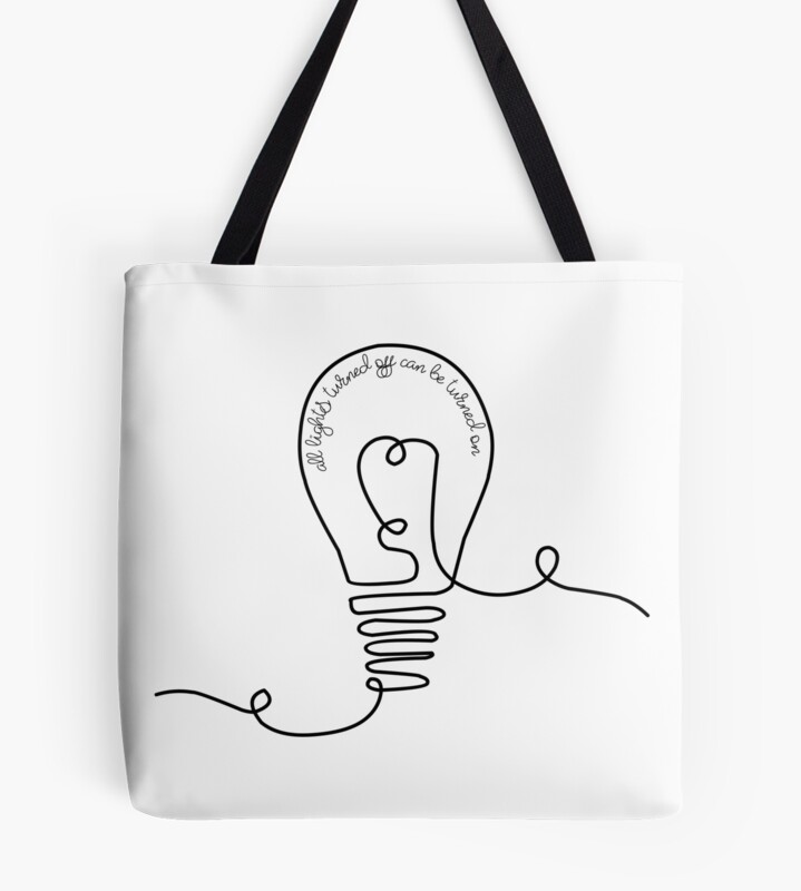 Noah Kahan Call Your Mom Light Bulb Tote Bag