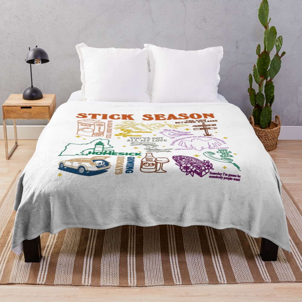 Noah Kahan Stick Season Throw Blanket