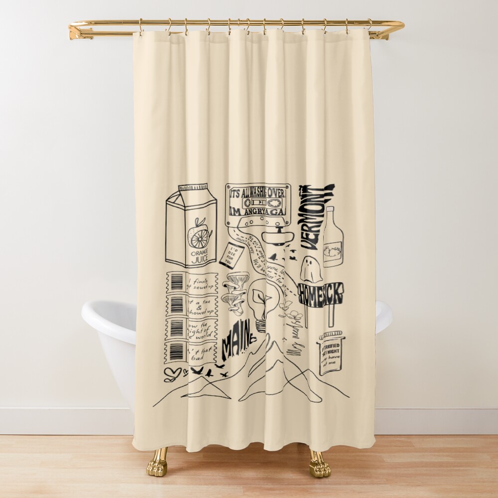 Noah Kahan Orange Juice Lyrics Shower Curtain