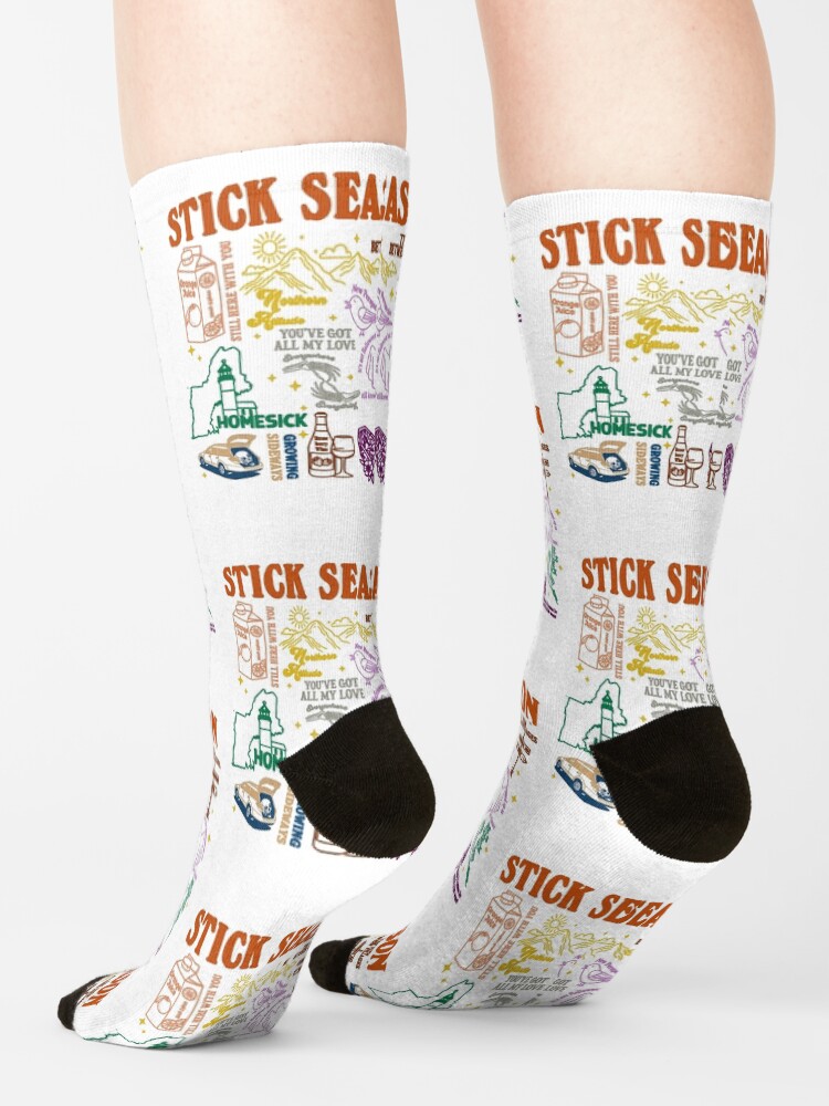 Noah Kahan Stick Season Forest Socks - Image 2
