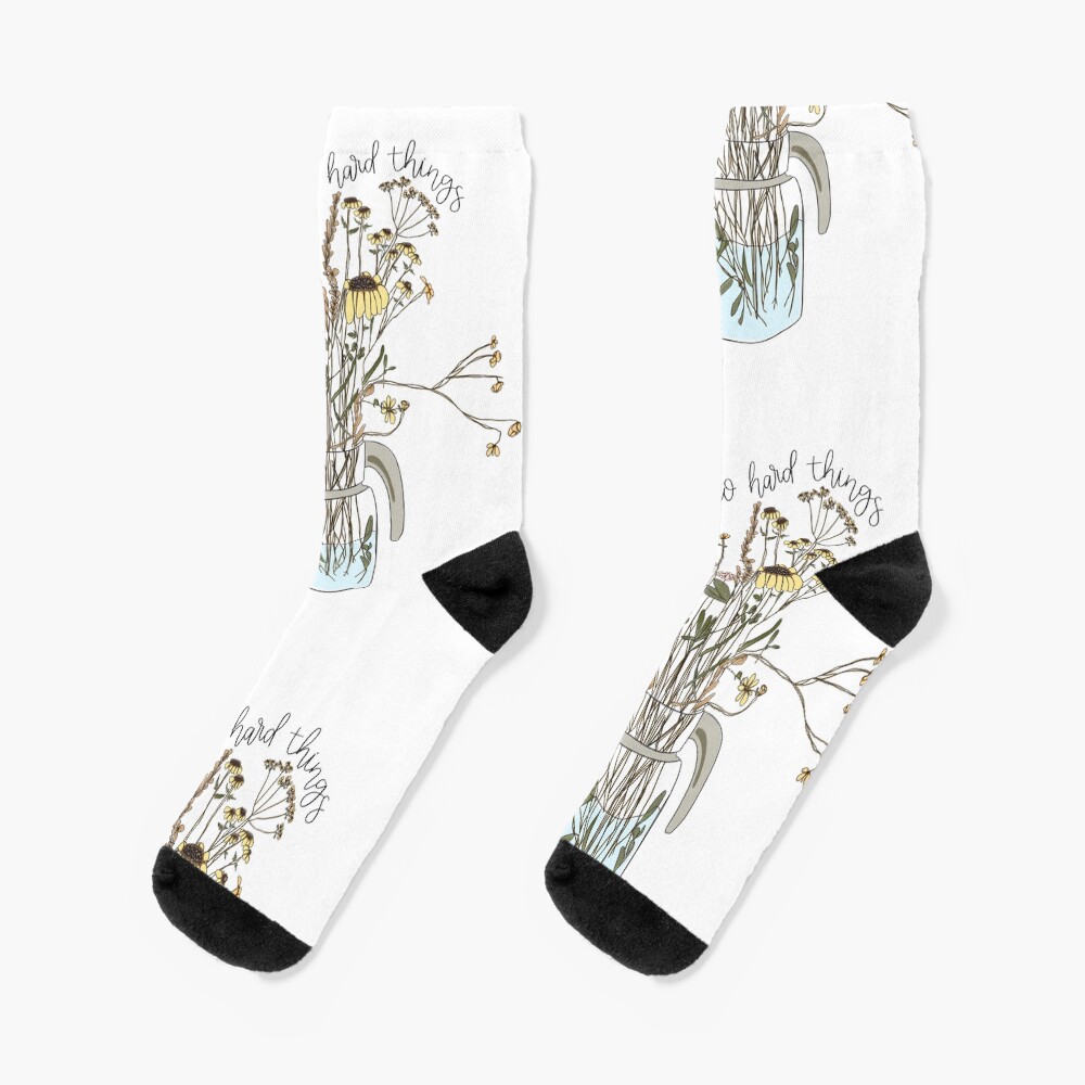 Noah Kahan Wildflower Quotes Socks