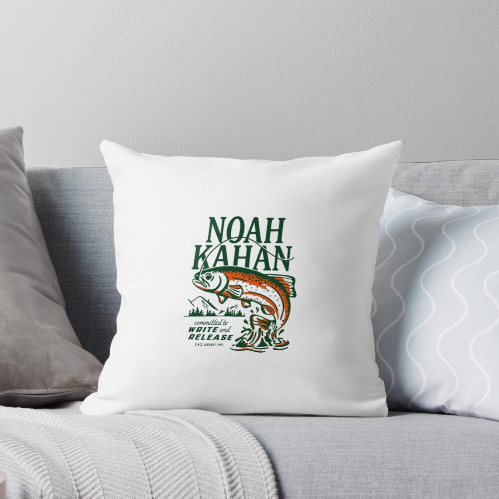 Noah Kahan Fishing Adventure Throw Pillow