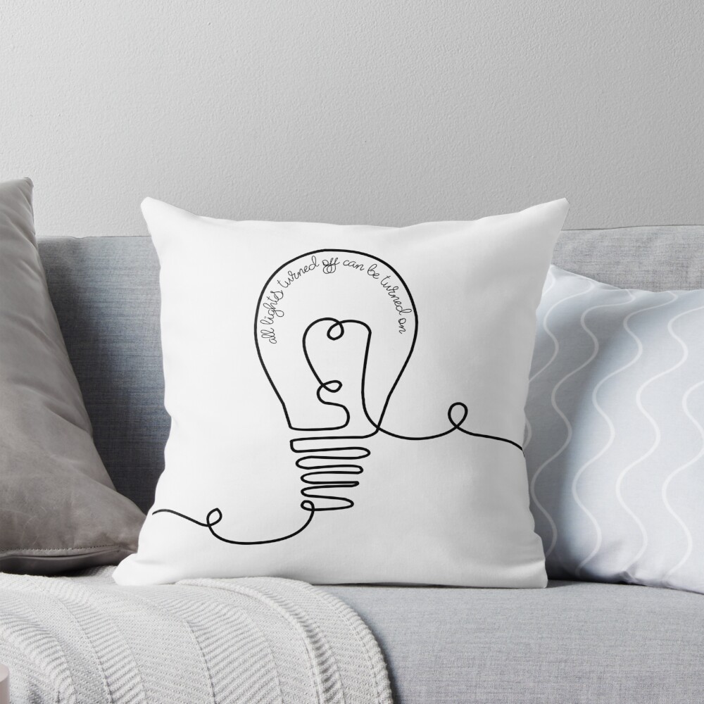 Noah Kahan Call Your Mom Light Bulb Throw Pillow