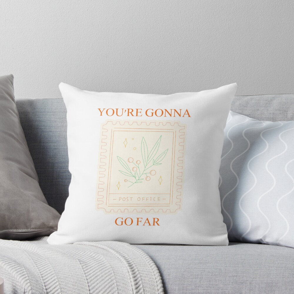 Noah Kahan You're Gonna Go Far Lyrics Throw Pillow