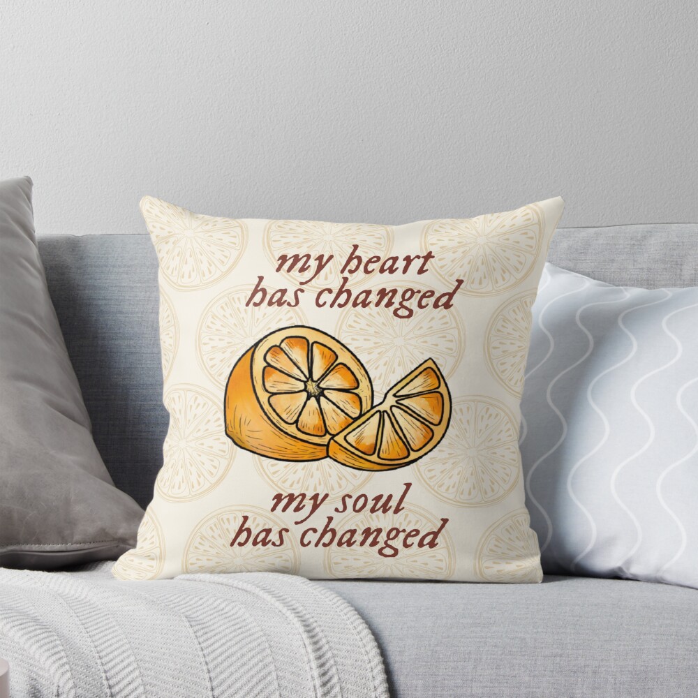 Noah Kahan Orange Juice Lyrics Throw Pillow